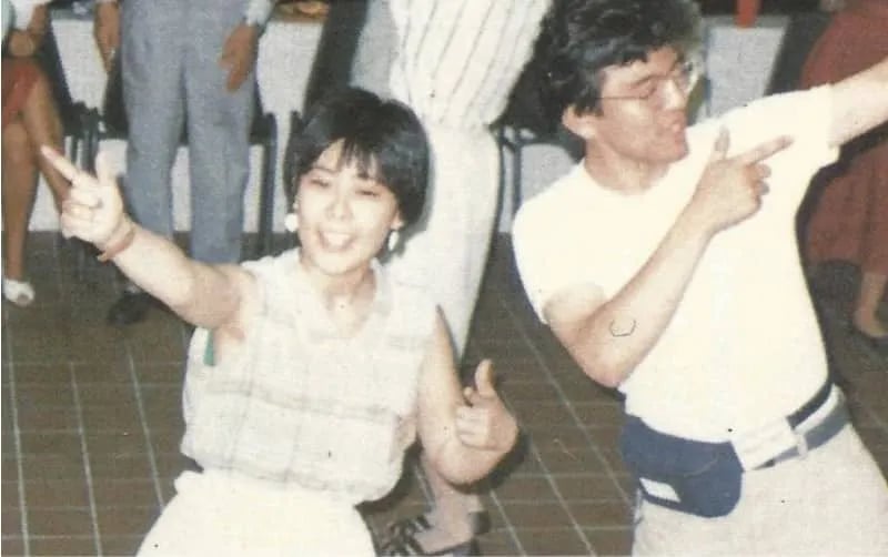 2 old AIESEC members dancing around.